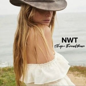 Boho! ✵☽Free People☾✵ Ivory Off Shoulder NWT Long Sleeve Peasant Top | Small